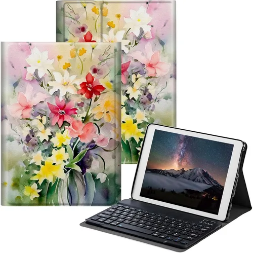 Funda para Samsung Galaxy Tab S6 Lite 2022/2020 con teclado inalámbrico desmontable y soporte ajustable para proteger la funda de la tableta para