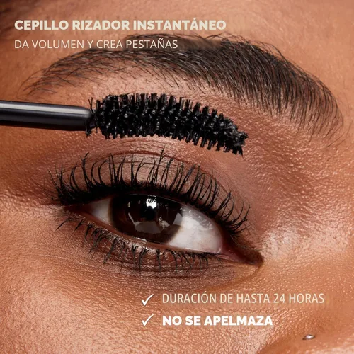 Vista 5 de Máscara de pestañas Voluminous Mascara Custom con cepillo curvo, 0.28 onzas fluidas, L'Oréal Paris , Negro