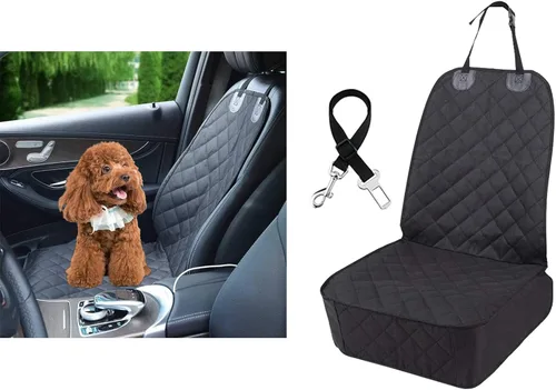 Funda impermeable para asiento delantero de automóvil, cubierta delantera para mascotas, a prueba de arañazos y antideslizante, funda de asiento de