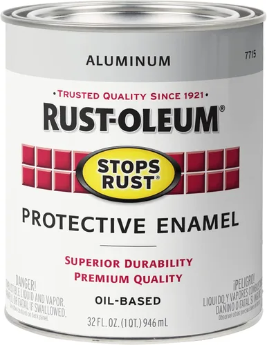 Vista 43 de Rust-Oleum 7770502-2PK - Pintura anti-óxido para aplicación con brocha, cuarto de galón, almendra brillante, (paquete de 2)