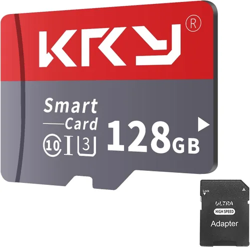 TF Card 128GB Memory Card with Adapter, High Speed TF Card 128GB, Class 10, U3, for Android Phones Tablets Camera Smartphone