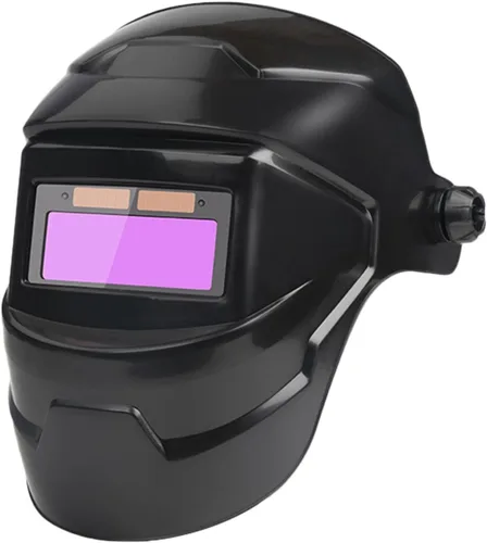 Casco de soldadura Solar Powered Auto oscurecimiento LCD claro soldadura molienda campana de seguridad engranaje negro