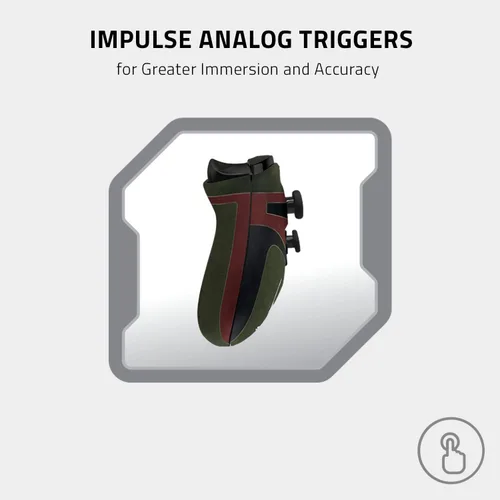 Vista 4 de Razer Limited Edition Boba Fett Wireless Controller Quick Charging Stand Bundle for Xbox Series XS Xbox One Impulse Triggers - Textured Grips