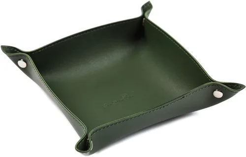 Vista 21 de PU Leather Jewelry Valet Tray for Women and Man (Brown-B)