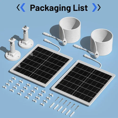 Vista 8 de Cargador de panel solar de 5 W compatible con cámara Arlo Pro 5S/Pro 4/Pro 3/Ultra/Ultra 2/Go 2, carga de paneles solares con cable de carga