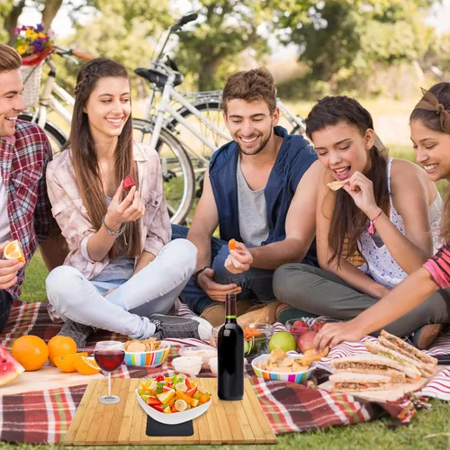 Vista 7 de Numola Bandeja de brazo de sofá, mesa de bandeja para reposabrazos de sofá, mesa ajustable y plegable para aperitivos, alimentos, bebidas, teléfono