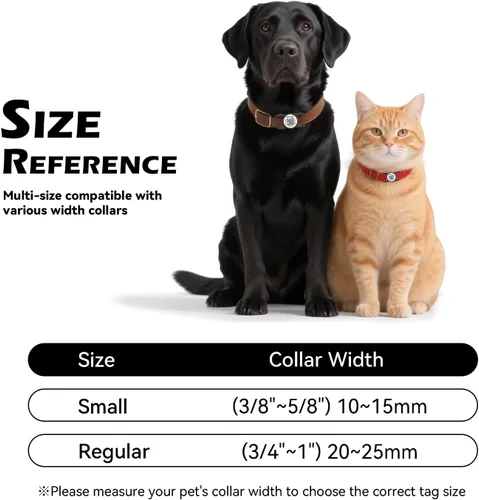 Vista 3 de WhoseID Etiqueta para perro con código QR con NFC, etiqueta de identificación personalizada de mascota, etiqueta de identificación de perro