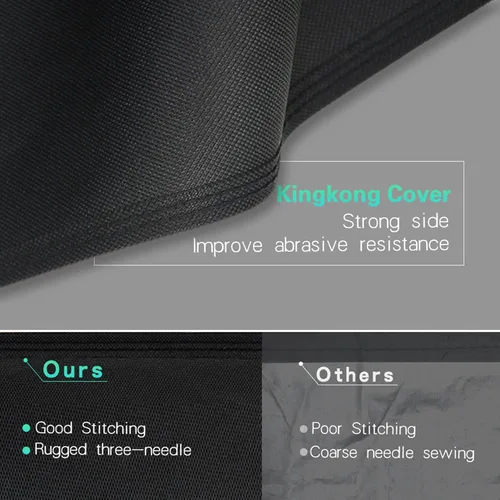 Vista 6 de 7105 Premium Cover para parrillas de gas Weber serie 210 con ambas colapsadas (no apto para Spirit II E-210), color negro