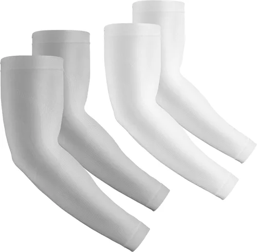 Vista 21 de 2 pares de mangas de compresión con protección UV para hombres, mujeres y jóvenes, cubierta de tatuaje, UPF 50