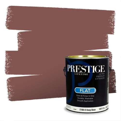 Vista 251 de Prestige Paints Pintura exterior e imprimación en uno, 1 galón, plano, coincidencia comparable de Valspar* Amber Rose*
