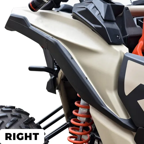 Vista 5 de SAUTVS Deflector de guardabarros izquierdo y derecho para Can-Am X3 MAX, kit de deflector de guardabarros trasero de plástico negro para accesorios