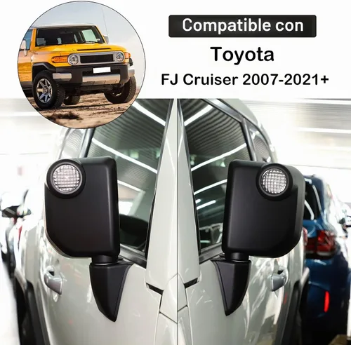 Vista 3 de 6 piezas de cubierta de espejo retrovisor exterior compatible con Toyot@ FJ Cruiser 2007-2021 Aunginsy cubierta de protección para retrovisor