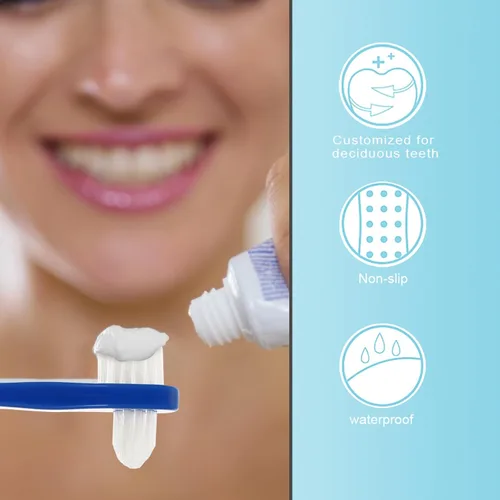 Vista 4 de Beavorty 2 unids cepillo de dos caras cepillo de limpieza dientes dientes para falsas tabletas de limpieza falsas conjunto ambos lados viaje