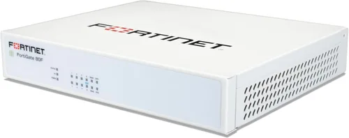 Vista 7 de FortiGate-80F Firewall - 8 puertos GE RJ45, 2 puertos WAN de medios compartidos RJ45/SFP, WiFi integrado 6 (802.11ax)