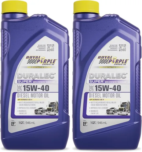 Vista 4 de Royal Purple (06154-6PK API-Licensed Heavy Duty CJ-4 SAE 15W-40 Aceite Sintético de Motor de Alto Rendimiento - 1 Cuarto de Galón, (Caja de 6)
