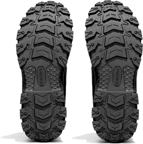 Vista 6 de NORTIV 8 Botas de invierno para hombre, aisladas, impermeables, botas de senderismo para nieve