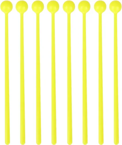 Vista 8 de Gavel Gavels - 16 baquetas para niños, palas de percusión, martillo de piano para enseñanza para tambores de lengua, teclado, percusión (amarillo)