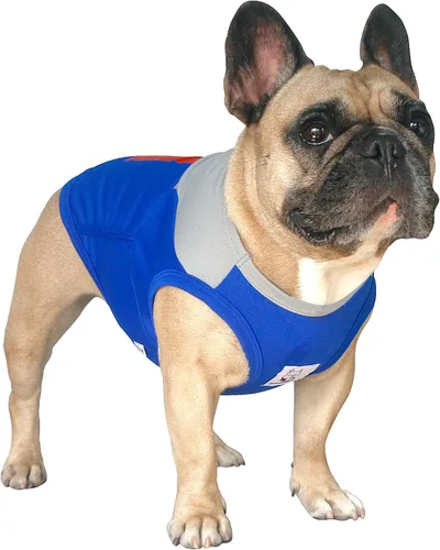 Vista 11 de iChoue - Camisetas de rayas de algodón 100% transpirable para Bulldog francés, chaleco de Halloween para perros medianos, camisetas Frenchie Pug