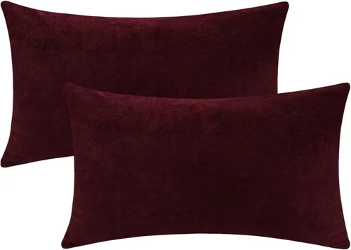 Vista 18 de Jeneoo Fundas de Almohadas Decorativas Azul Bebé de Chenilla Suave Cómodas Cuadradas para Cojines de Sofá para Decoración de Sala de Estar Cama Sofá