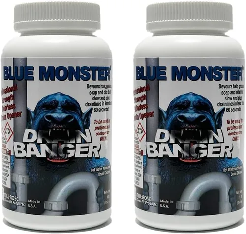 Juego de 2 limpiadores de drenaje Blue Monster Drain Banger