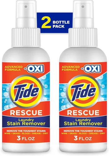Tide Atomizador quitamanchas para lavandería con Oxi, quitamanchas de viaje para ropa, alfombras, tapicería, ropa de mascotas, aerosol quitamanchas