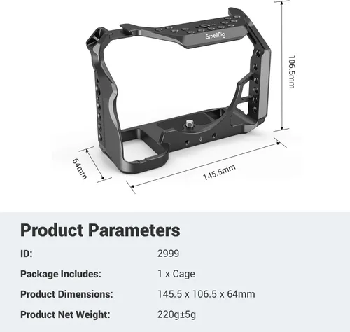 Vista 8 de SMALLRIG Armazón para cámara Sony Alpha 7S III / A7S III / A7SIII / A7S3-2999