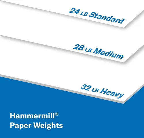 Vista 9 de Hammermill Papel para Impresora, Papel Multiusos Premium 24 lb, 8.5 x 11 - 1 Resma (500 Hojas) - 97 Bright, Fabricado en EE.UU., 105810R