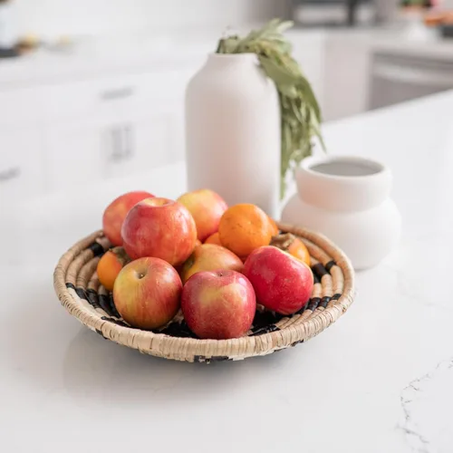 Vista 6 de Juego de cestas de pared tejidas colgantes – 7 cestas únicas hechas a mano de hierba marina para decoración de pared Boho, granja y rústica, ajustes