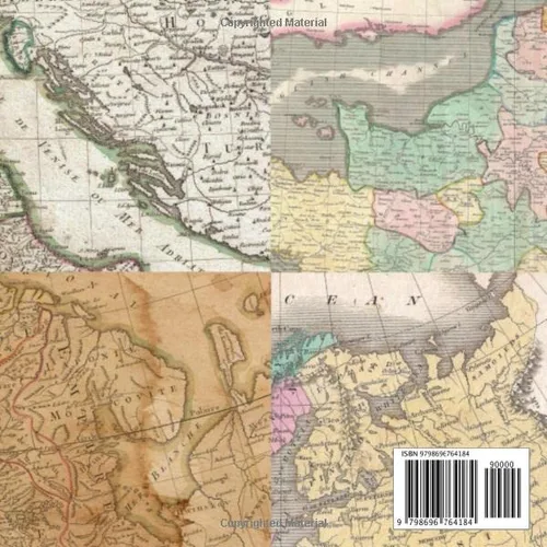 Vista 2 de Vintage World Map for Papercrafts & scrapbooking 20 sheet double sided 4 pattern Travel Map Specialty collection scrapbook paper - Antique Old