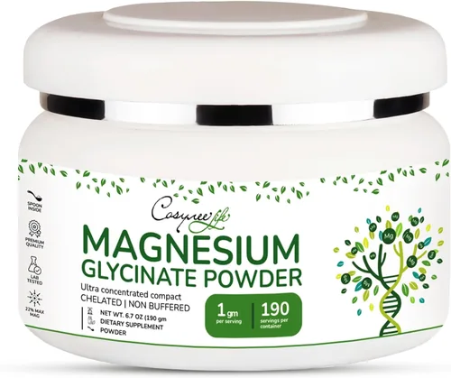 Polvo de magnesio de alta absorción del glicinato 220mg del magnesio para el sueño, tranquilo, glicinato quelatado en polvo del magnesio del