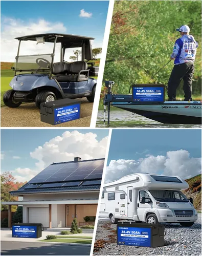 Vista 9 de DC HOUSE Batería Lifepo4 de litio de 36 V 50 Ah integrada 2C 100A Bluetooth BMS, corriente máxima 120A/30s, 450A/1s, corte de baja temperatura