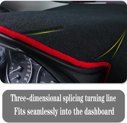 Vista 5 de Cubierta de salpicadero para VW-Passat 1996-2005, alfombrilla de poliéster para salpicadero, cubierta protectora de tablero de automóvil, Negro