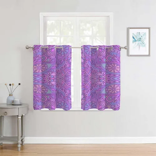 Vista 3 de Room Curtains for Bedroom Chinese Classical Texture Doorway Curtain Cortinas para Ventanas De Cuarto 55Inch Width by 45Inch Length,2 Panels