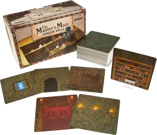 Stratagem Las paredes del laberinto del maestro - 100 fichas de cartas para construcción de mazmorras 3D DND - Accesorios de terreno modular a
