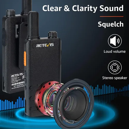 Vista 5 de Retevis RT22P, nueva versión de RT22 (2.0), Walkie Talkies recargables para adultos, radios bidireccionales FRS compactas, manos libres VOX, batería