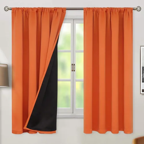 Vista 39 de BGment - Cortinas opacas para sala de estar de 63 pulgadas de largo, juego de 2 paneles, cortinas para oscurecer toda la habitación, cortinas