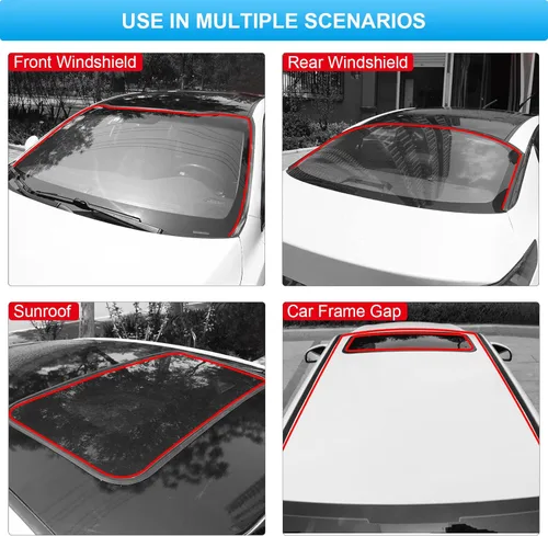 Vista 6 de Sello universal para techo corredizo de automóvil de 23 pies, sello universal en forma de T para techo corredizo de techo de camión automotriz