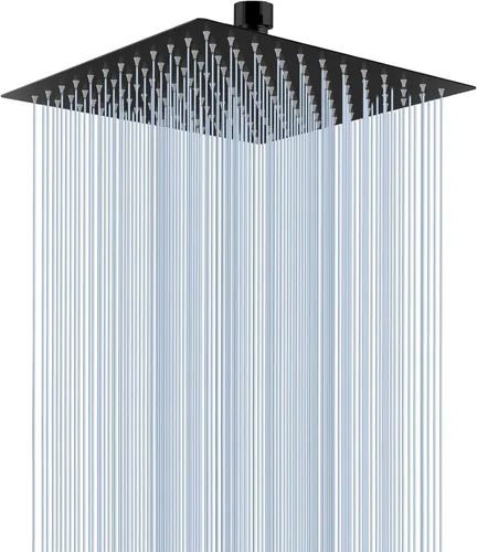 Vista 30 de Voolan Cabezal de ducha tipo lluvia, cabezal de ducha de alta presión hecho de acero inoxidable 304, experiencia de ducha relajada incluso con bajo