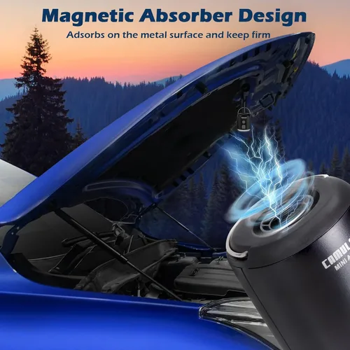 Vista 6 de CAMULAND Mini bomba de aire con diseño magnético, linterna de campamento, bomba eléctrica para inflables con batería de 1400 mAh recargable