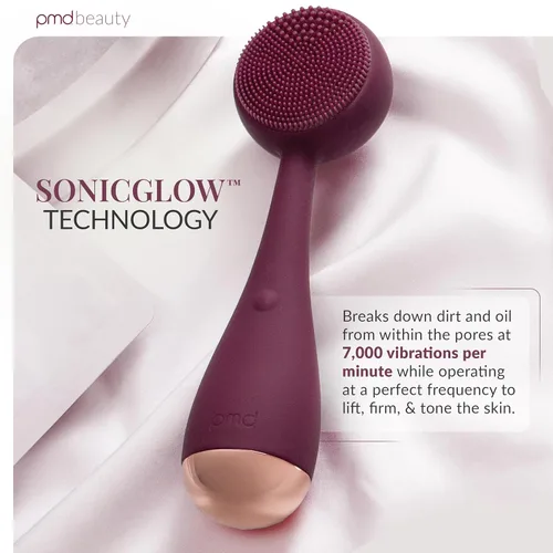 Vista 2 de PMD Clean - Dispositivo de limpieza facial inteligente con cepillo de silicona y masajeador antienvejecimiento