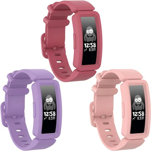 Vista 24 de Watbro Compatible con Fitbit Ace 2 bandas para niños de 6 años en adelante, accesorios de pulsera de silicona suave, correa de reloj, pulseras