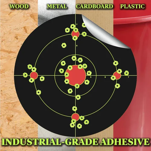 Vista 3 de Splatterburst Targets -Objetivos de disparo autoadhesivos de 12 pulgadas para pegar y salpicar - Pistola - Rifle - Pistola - Airsoft - Pistola BB