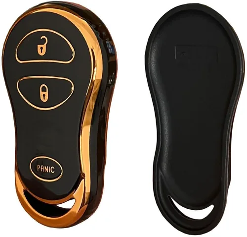 Vista 4 de Funda de TPU suave para llavero Jeep Grand Cherokee Chrysler 300M Dodge Intrepid 1999-2004 (3 botones, negro)