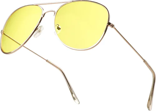 Vista 3 de SunnyPro Gafas de sol de aviador de colores teñidas lentes de metal con protección UV400