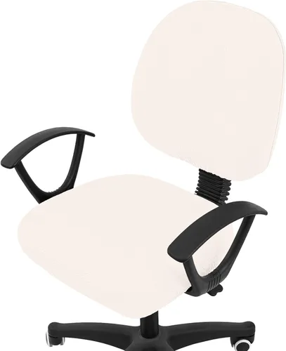 Vista 10 de Smiry Fundas de asiento de silla de computadora de oficina, de jacquard elástico, extraíbles, lavables, antipolvo, protectores de cojín para silla