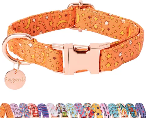 Vista 8 de Faygarsle Collar de perro floral para niñas y perras, collar suave y elegante para mascotas con diseño de flores, collar negro ideal para perros