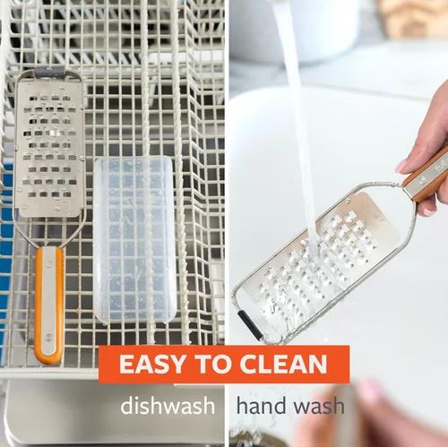 Vista 4 de Full Circle Grate Expectations, Stainless Steel Coarse Grater with Innovative Food Catcher - Precision, Effective Grating Perfect for Cheese