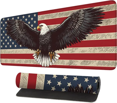 Vista 32 de Alfombrilla para mouse, antideslizante grande con bordes cosidos, tapete de escritorio para escritorio, laptop, computadora, teclado, protector