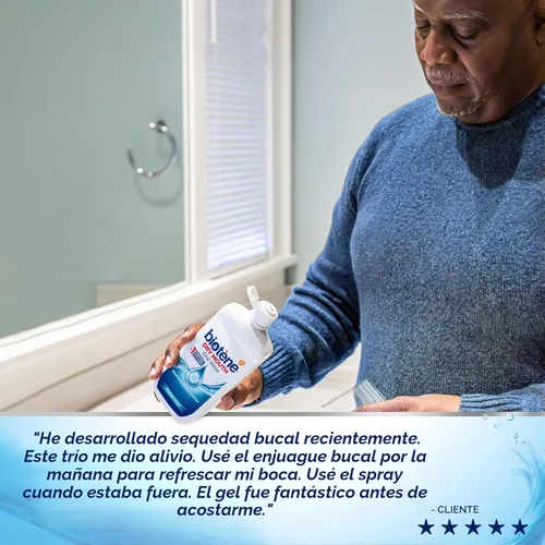 Vista 8 de Biotene - Enjuague oral para el manejo de la boca seca, spray bucal seco y gel hidratante - 1 kit