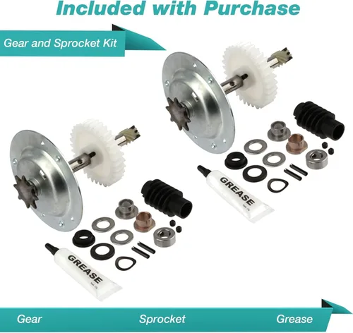 Vista 3 de 2 repuestos para Liftmaster 41c4220a Kit de engranajes y piñones para los modelos Chamberlain, Sears, Craftsman 1/3 y 1/2 HP